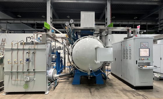 เตาเผาผงซินเตอร์ระดับความว่างสูง 10-3Pa และระยะอุณหภูมิ 1800 °C ถึง 2500 °C สําหรับการบําบัดความร้อน